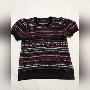 NWT Ralph Lauren Fairisle Short Sleeve Sweater